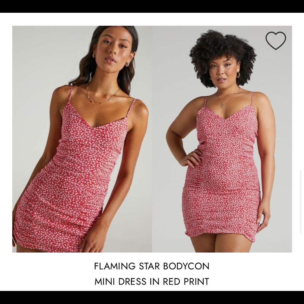 Flaming Star bodycon mini dress